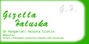 gizella haluska business card